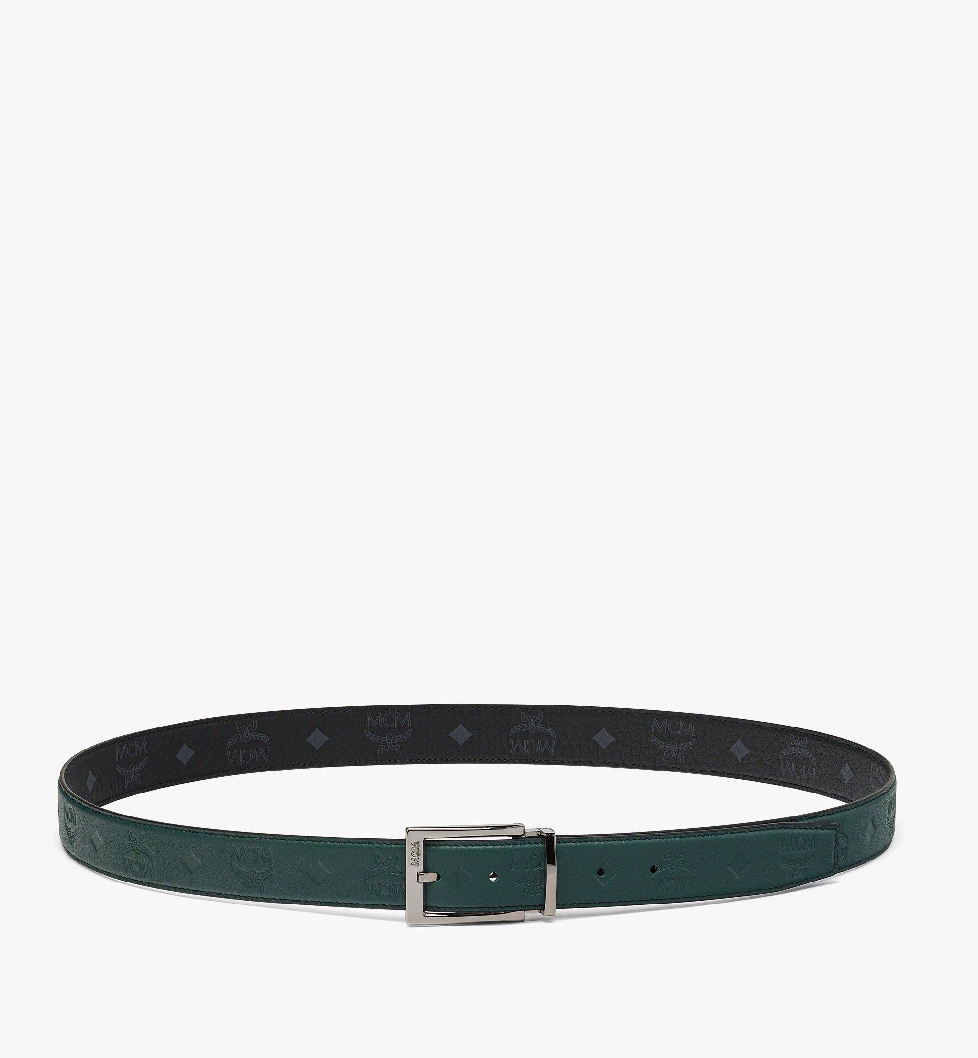 Ceinture réversible Aren M 3,3 cm en cuir monogrammé embossé 1